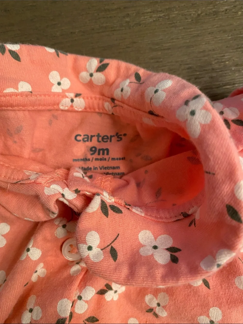Carter's Coral Floral Dress with Matching Bloomers